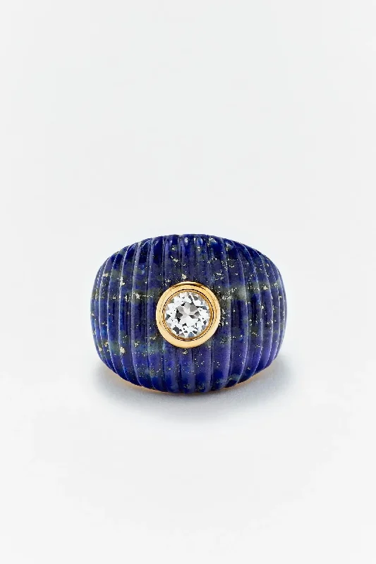 Bague Maxi Berlingot - Lapis Lazuli Or Jaune