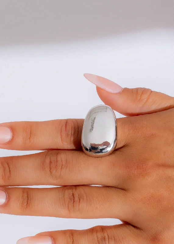 Eclipse Dome Ring Silver