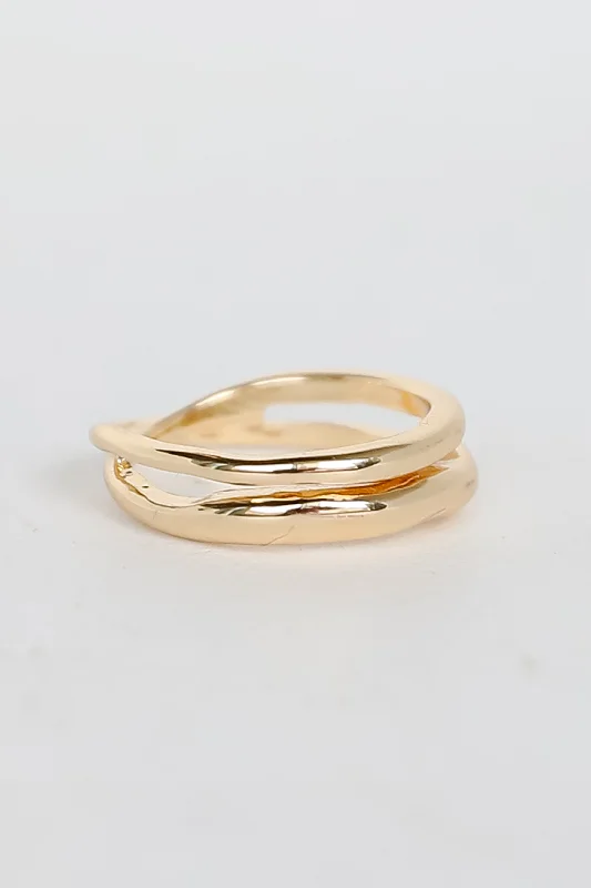 Scarlett Gold Double Ring