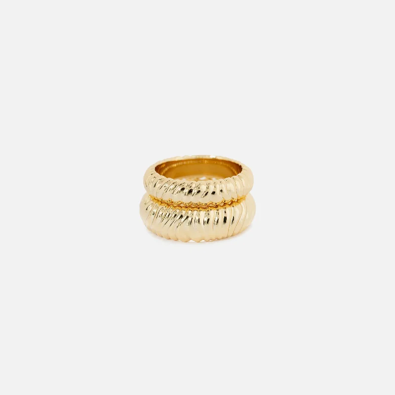 SHASHI Frances Ring Set - Gold