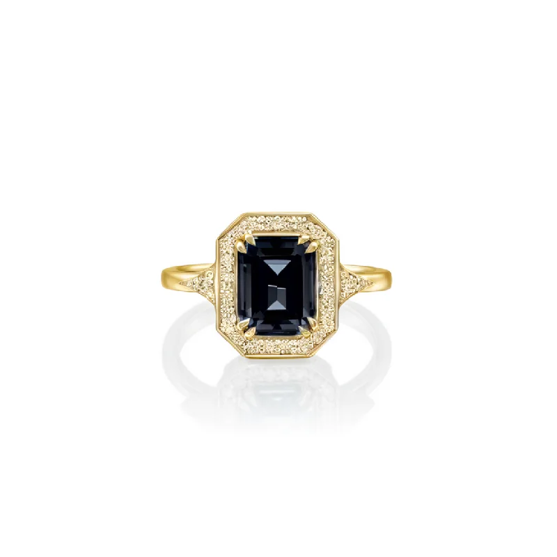 Katerina Ring With Black and White Diamonds