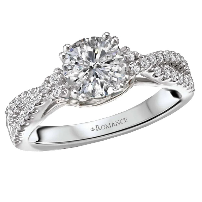 Romance Crossed Shoulder Engagement Ring