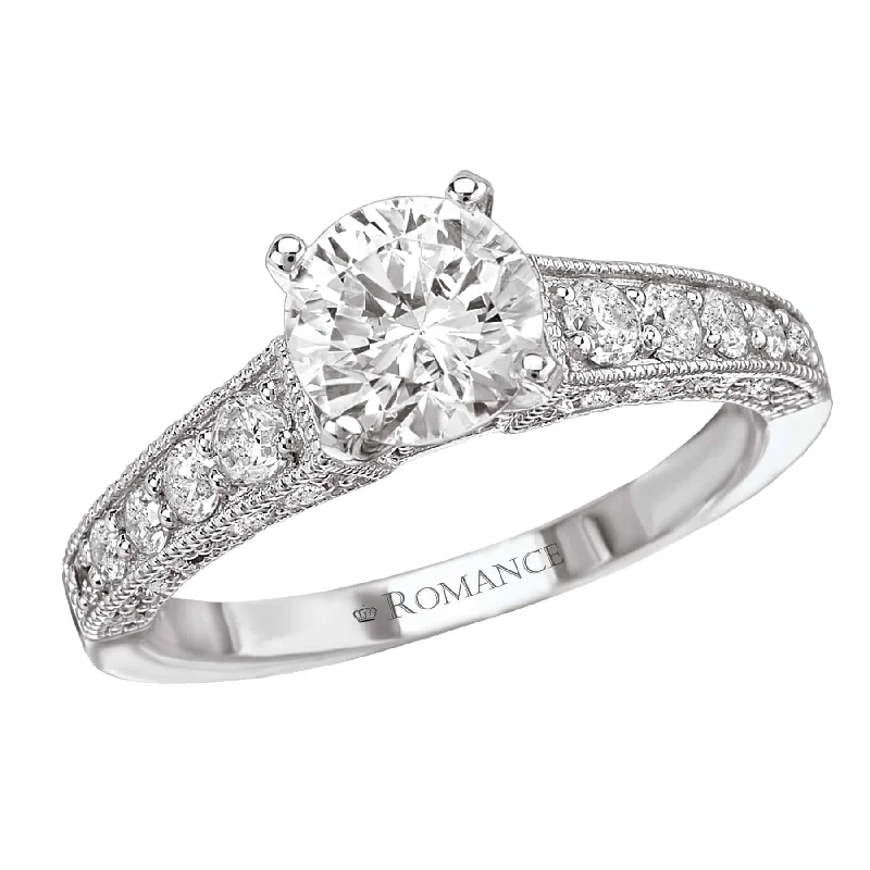 Romance Milgrain Detail Engagement Ring