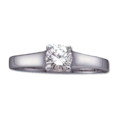 Royale 1/2 CTW Round Diamond Solitaire Engagement Ring in 14KT White Gold