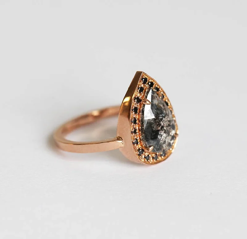 Hannah Salt & Pepper Diamond Ring