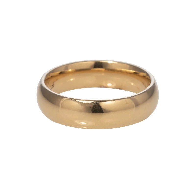 14K Yellow Gold Regular Comfort Fit Wedding Band 5mm