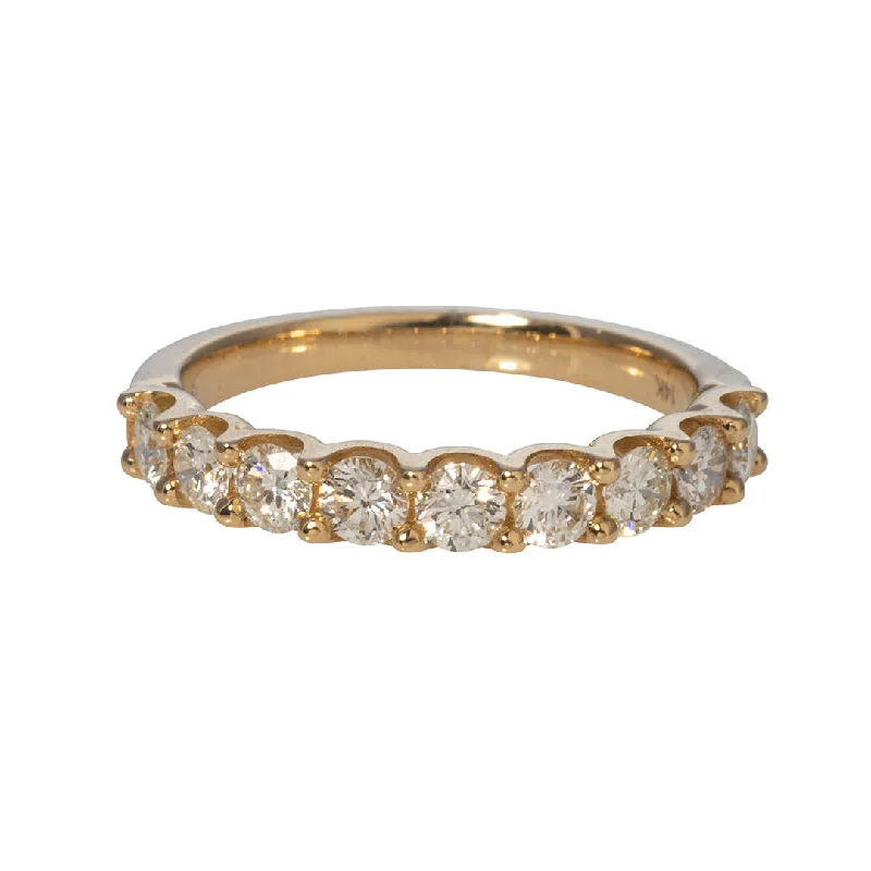 1ctw Diamond Halfway U-Prong 14K Yellow Gold Band