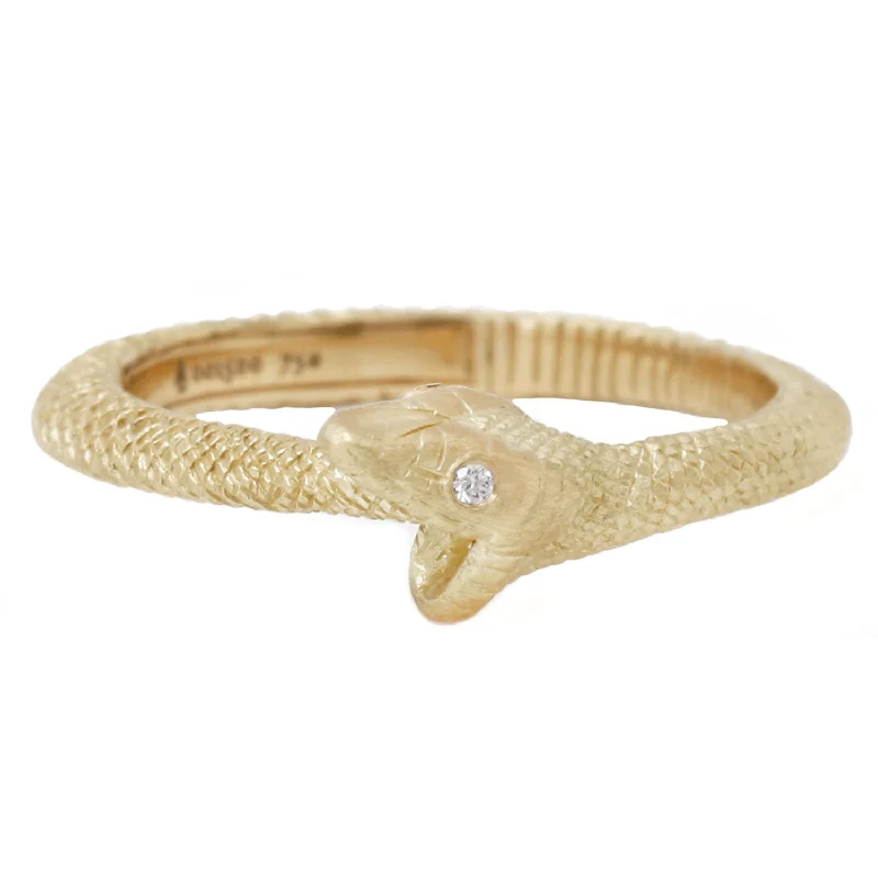 Gold Ouroboros Snake Ring