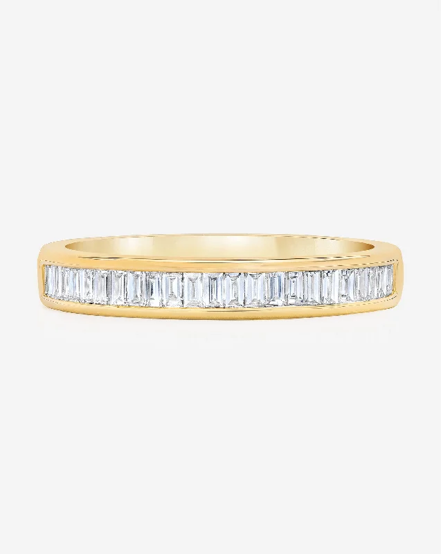 Baguette Diamond Channel Set Half Band