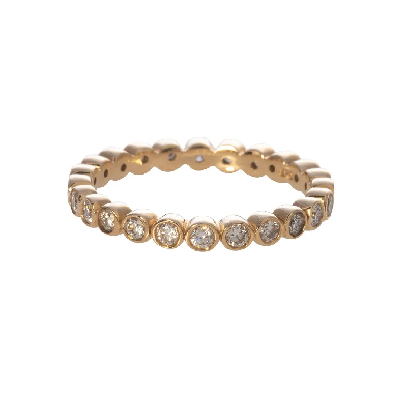 .50ct Diamond Bezel Set 14K Yellow Gold Eternity Band