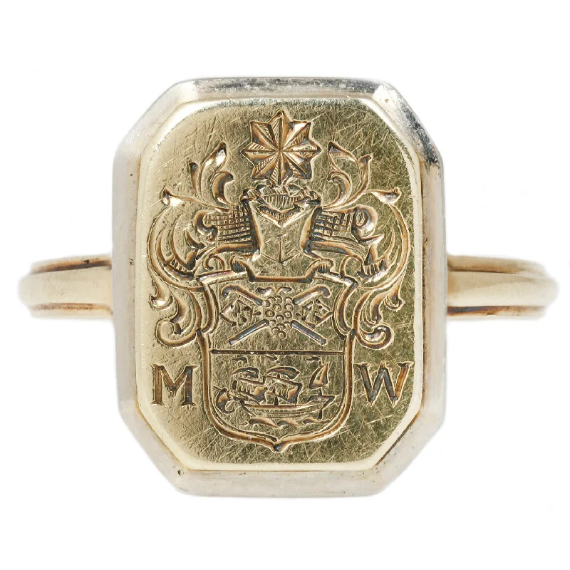 Heraldic Merchant Signet Ring