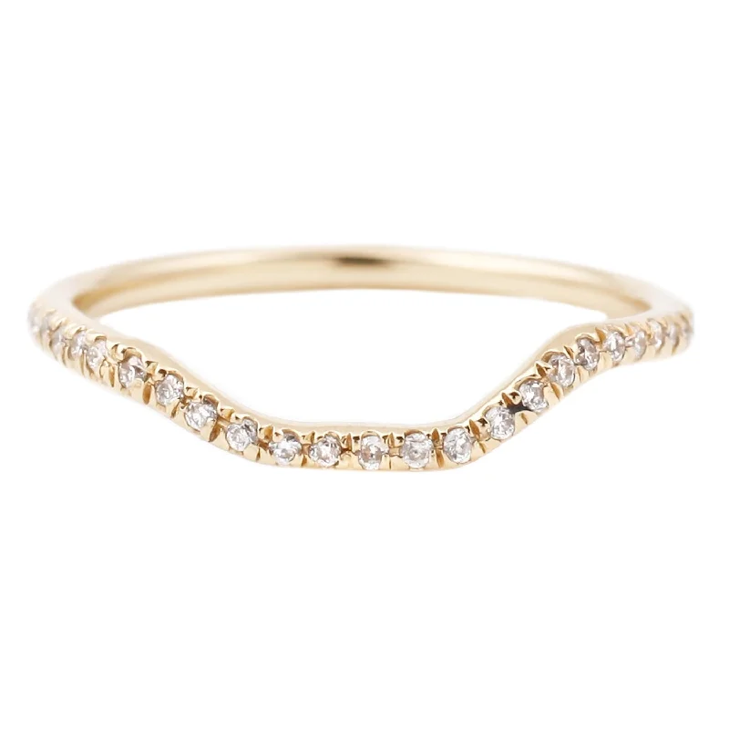 Half Eternity Nesting Band White Diamonds