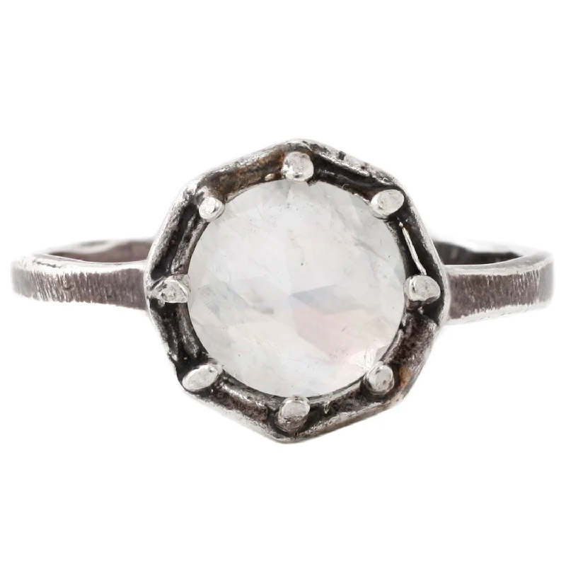 Rainbow Moonstone Ring