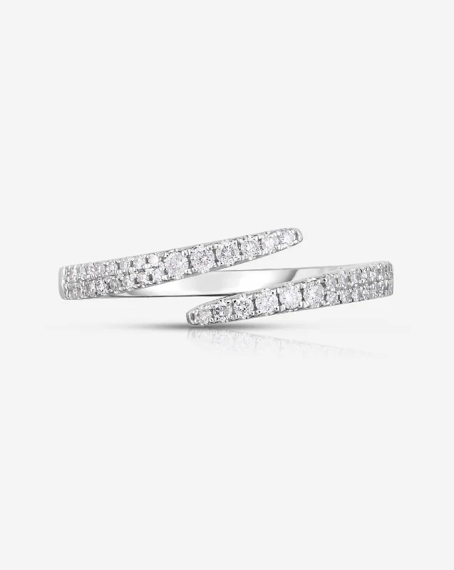 Open Diamond Wrap Ring