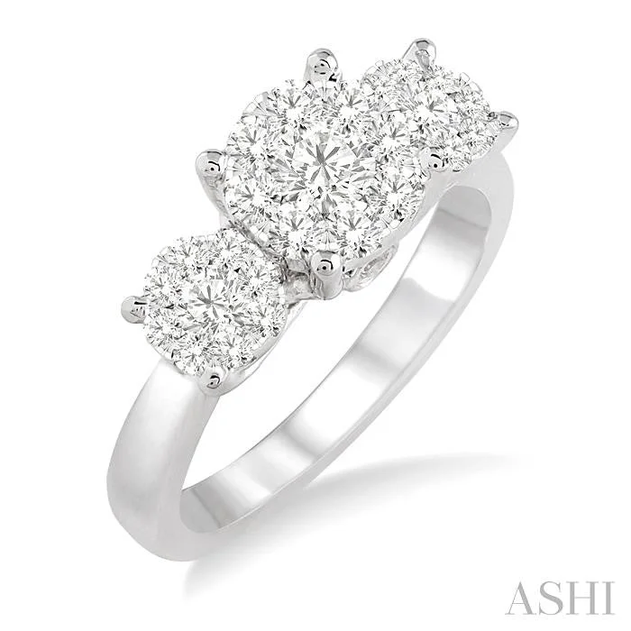 ROUND SHAPE PAST PRESENT & FUTURE LOVEBRIGHT ESSENTIAL DIAMOND ENGAGEMENT RING