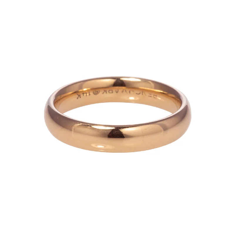 14K Rose Gold Regular Comfort Fit Wedding Band 4mm