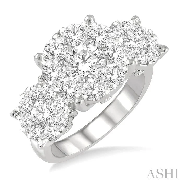 ROUND SHAPE PAST PRESENT & FUTURE LOVEBRIGHT ESSENTIAL DIAMOND ENGAGEMENT RING