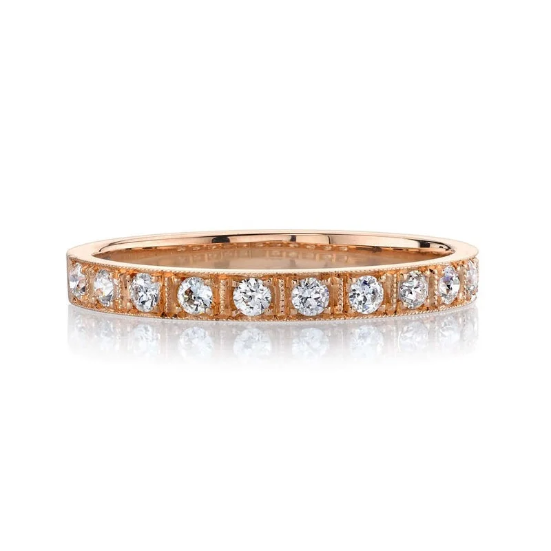 Single Stone 18K Rose Gold Hadley Band