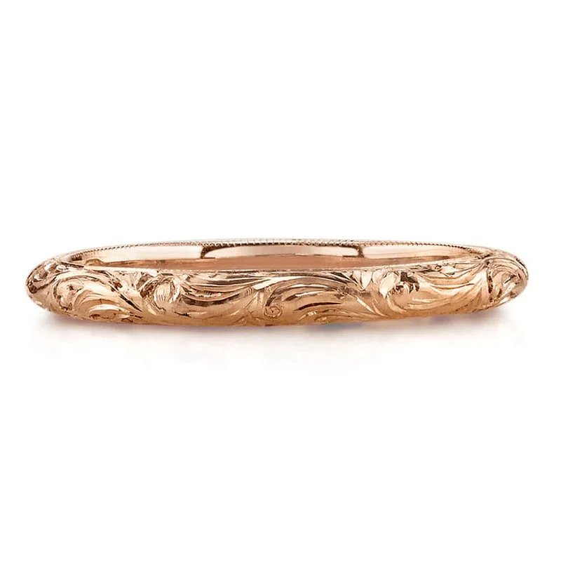 Single Stone 18K Rose Gold Natalie Band