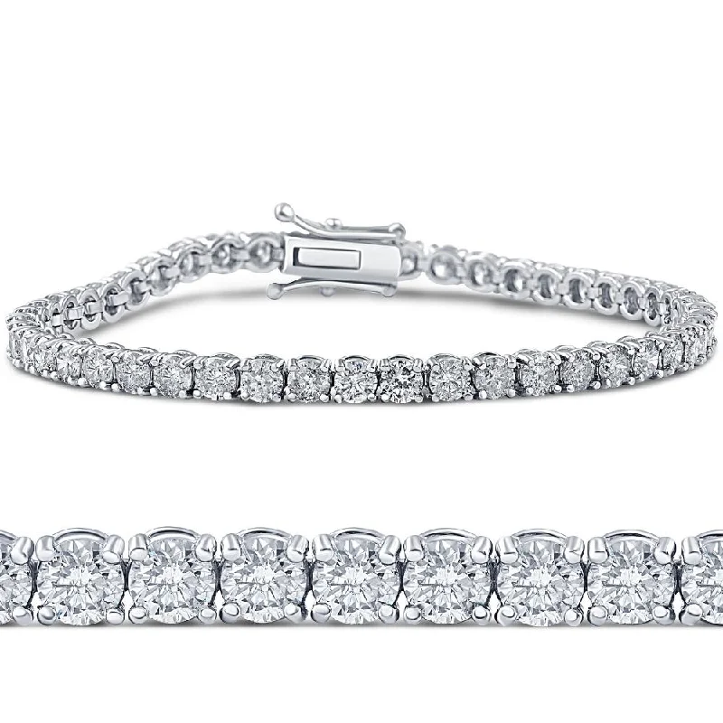 6 1/4ct Lab Grown Diamond Tennis Bracelet 14K White Gold