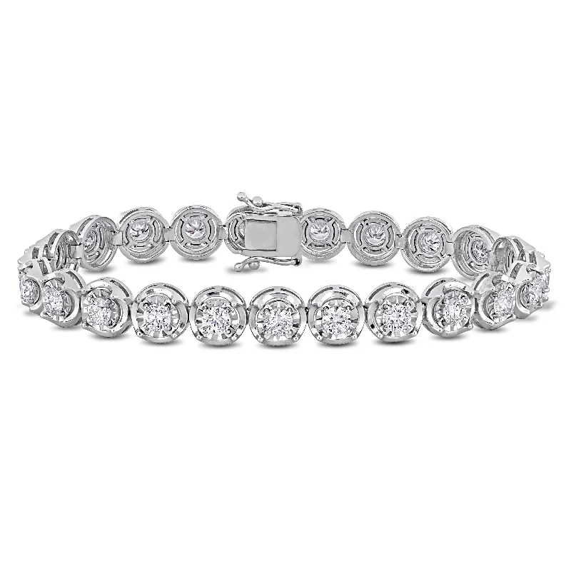 Created Forever 4 4/5ct TW Lab-Grown Diamond Tennis Bracelet in 14k White Gold - 7 in