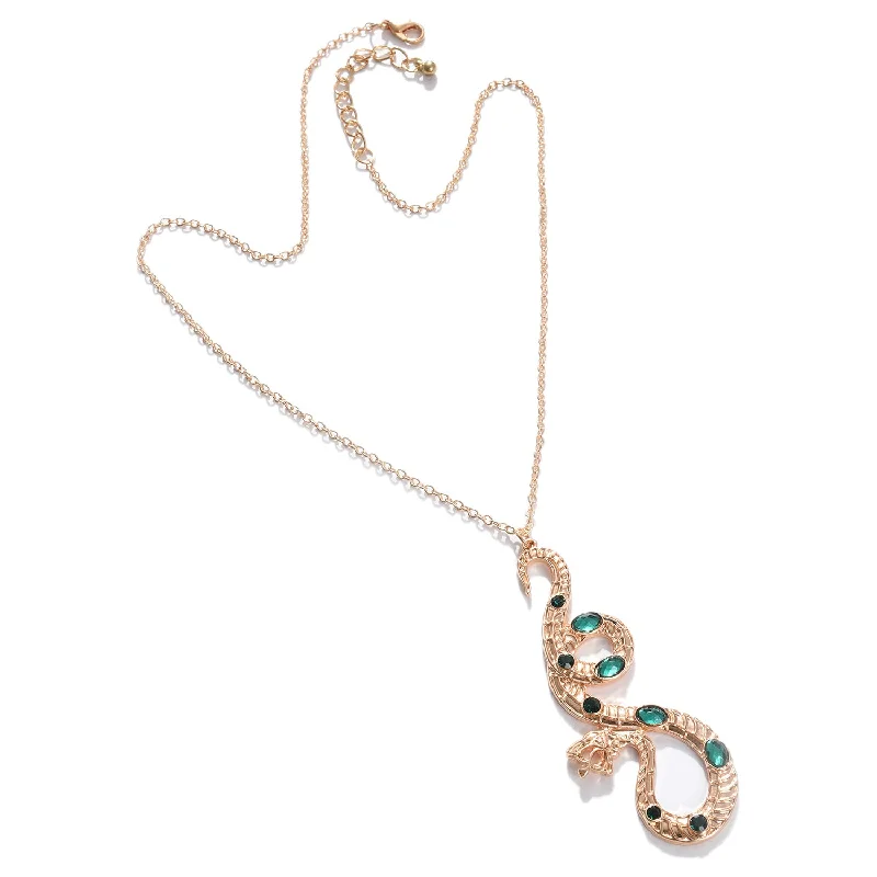 Gold-toned  Green Gold-plated Necklace