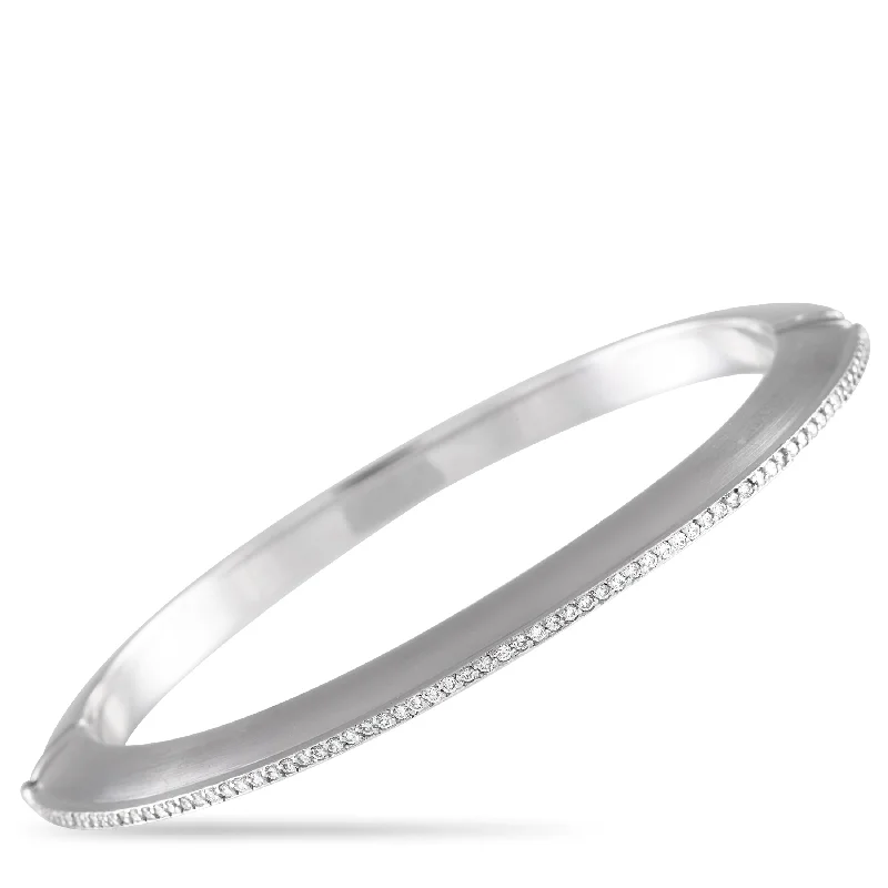 Hellmuth 18K White Gold 0.35ct Diamond Bangle Bracelet HE01-060724