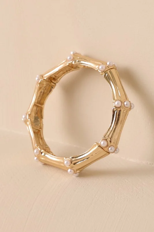 Infinite Grace Gold & Pearl Bracelet