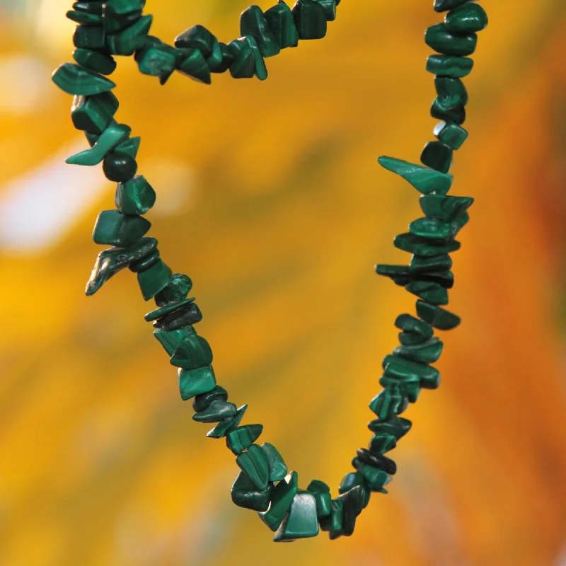 Natural Muse Handcrafted Malachite Necklace