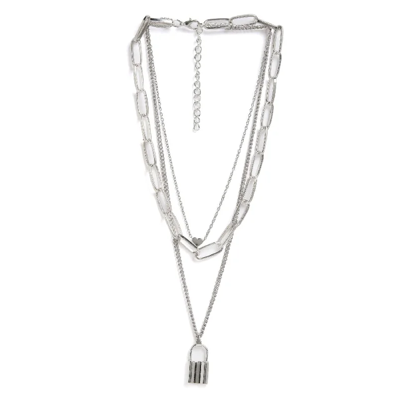 Pack Of 3 Silver Plated Trendy Zirconia Chain