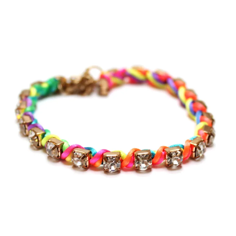 Rainbow Rhinestone Bracelet