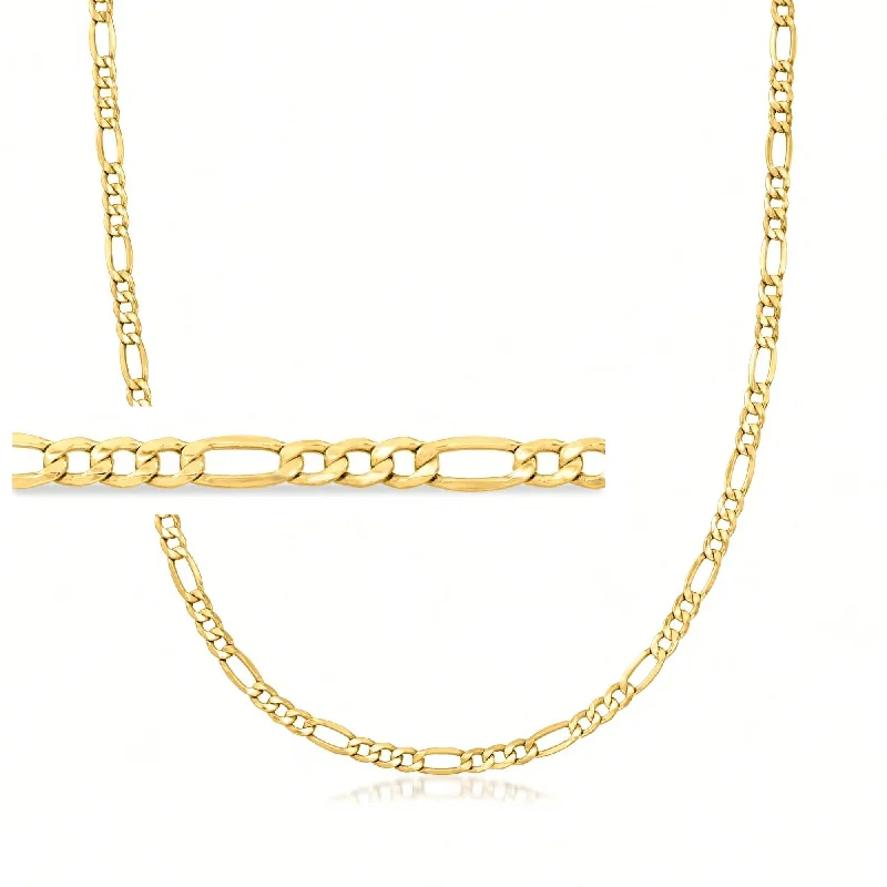 Ross-Simons 14kt Yellow Gold 4.2mm Figaro-Link Chain Necklace