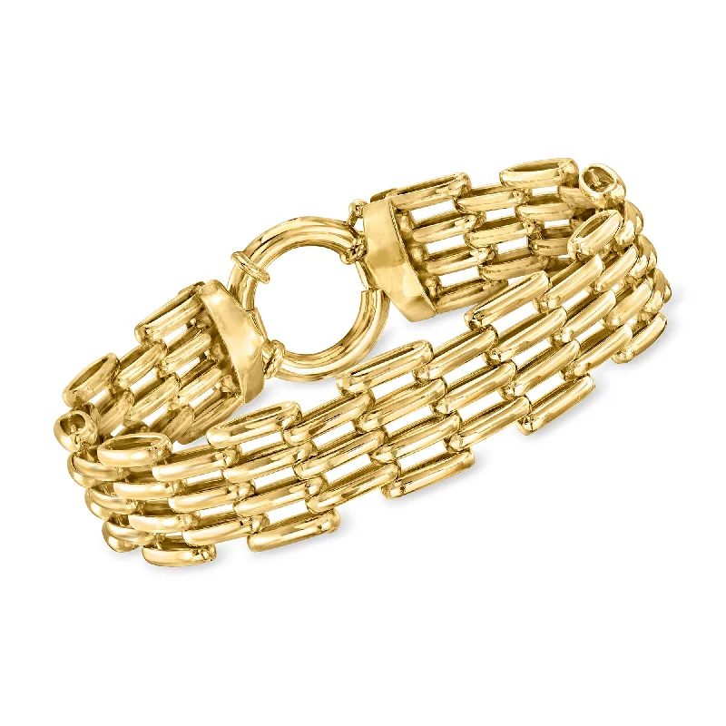 Ross-Simons 14kt Yellow Gold Panther-Link Bracelet