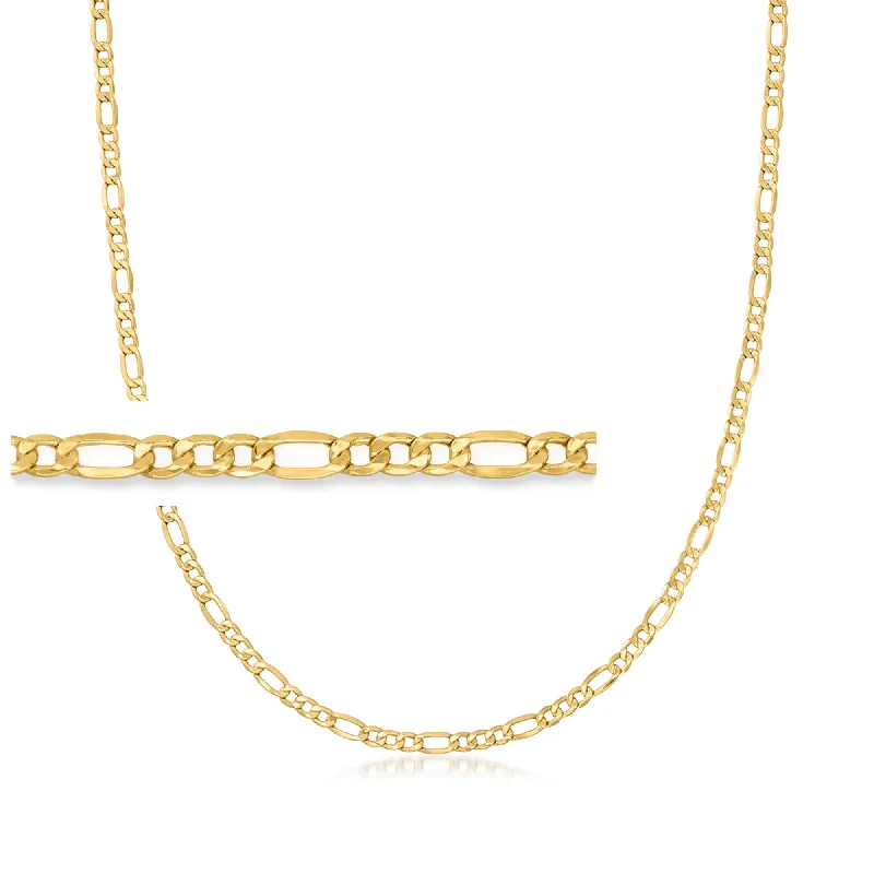 Ross-Simons 3.5mm 14kt Yellow Gold Figaro-Link Necklace