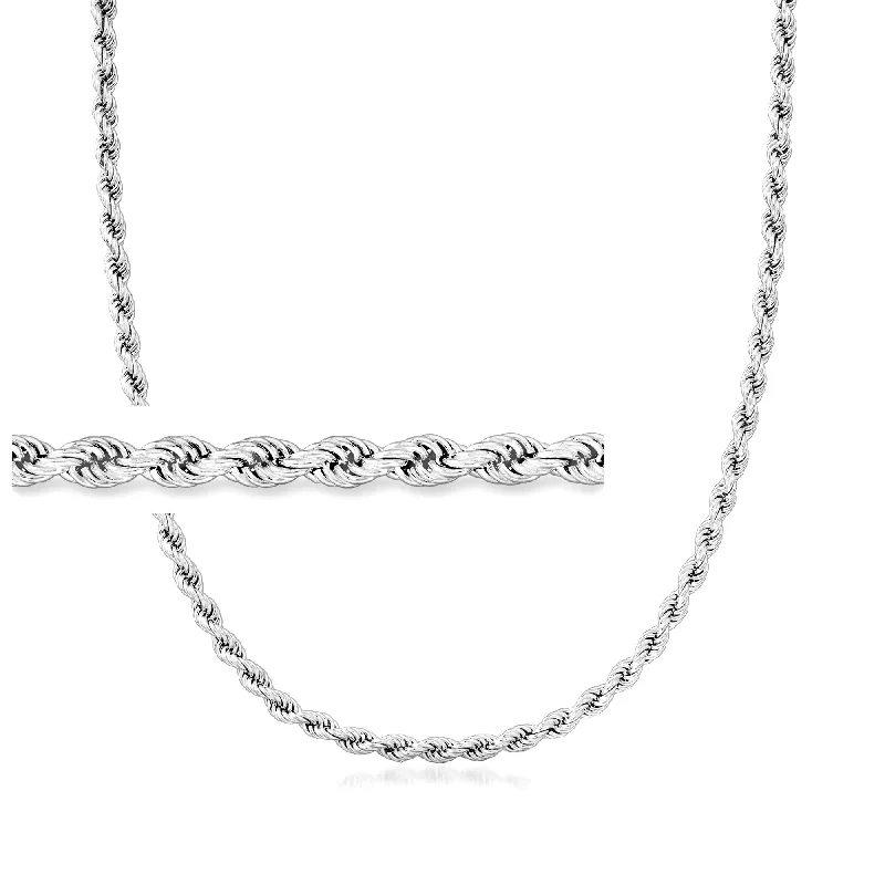 Ross-Simons 4mm Sterling Silver Rope Chain Necklace