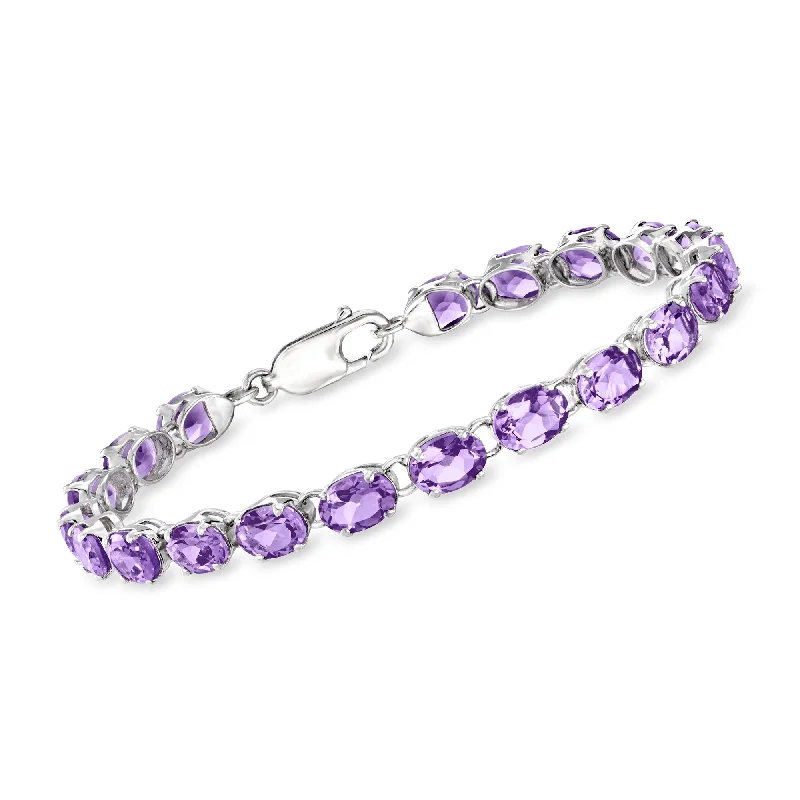 Ross-Simons Amethyst Tennis Bracelet in Sterling Silver