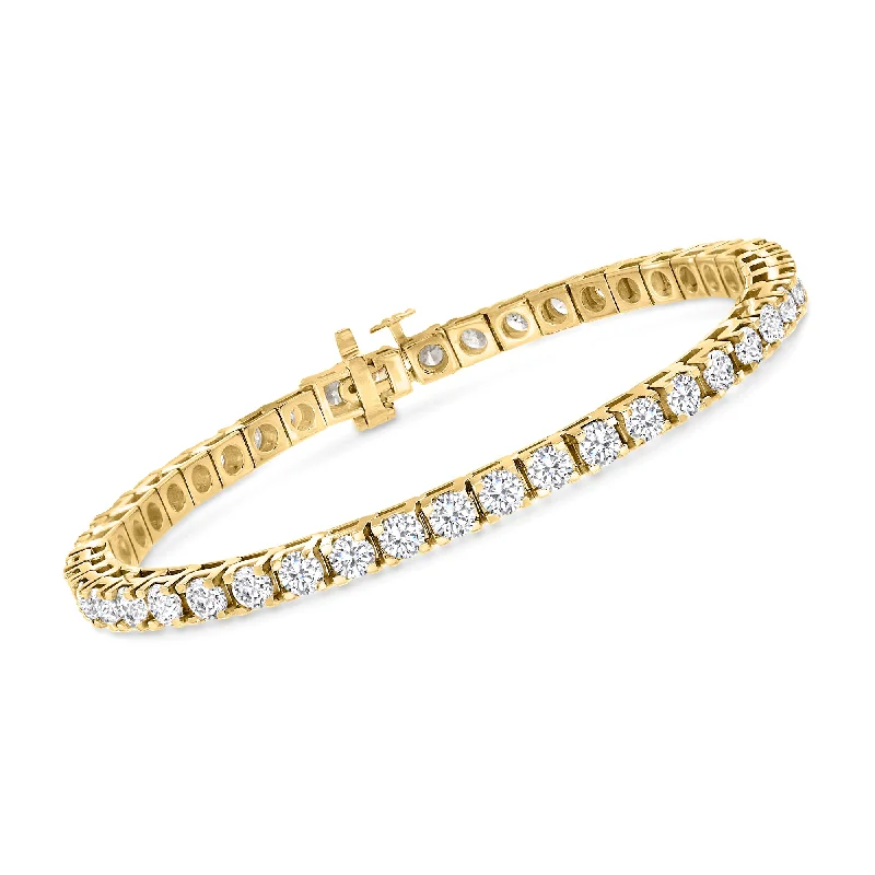 Ross-Simons Diamond Tennis Bracelet in 14kt Yellow Gold