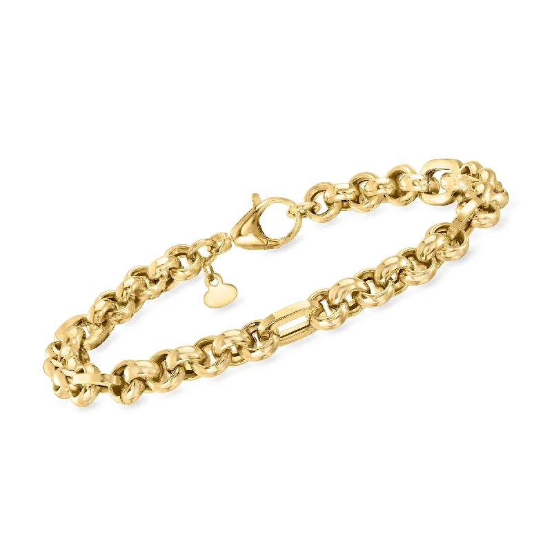 Ross-Simons Italian 18kt Yellow Gold Rolo-Link Bracelet