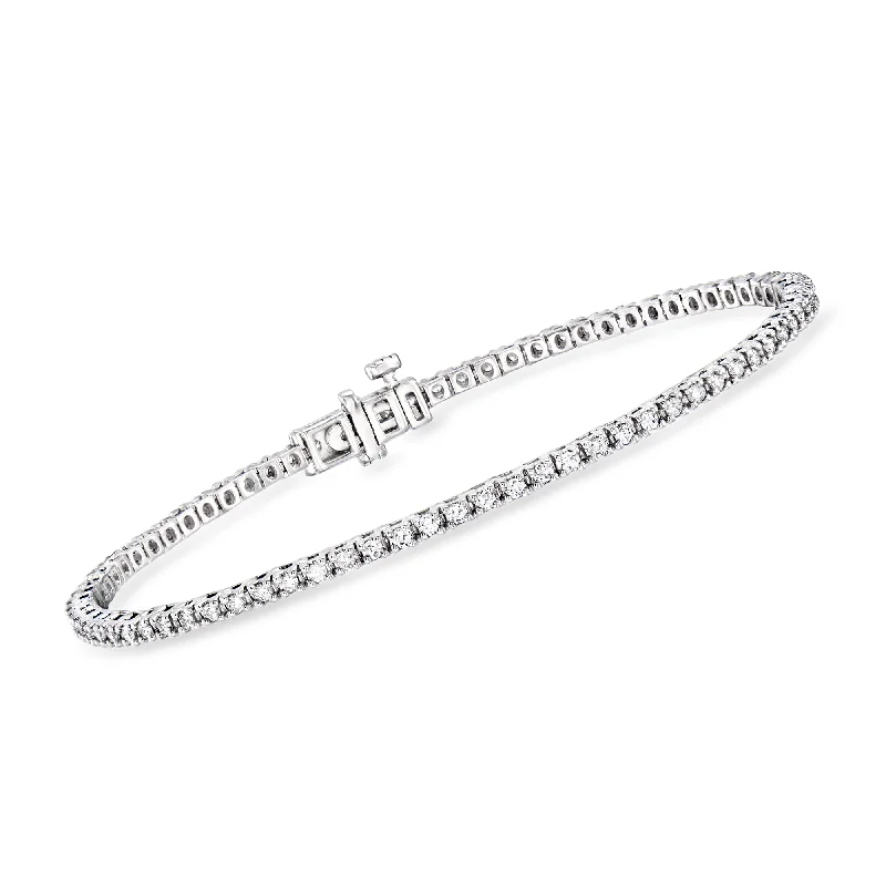 Ross-Simons Lab-Grown Diamond Tennis Bracelet in Sterling Silver