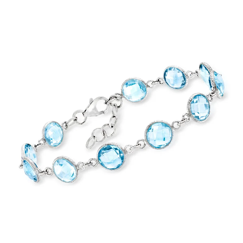 Ross-Simons Sky Blue Topaz Bracelet in Sterling Silver