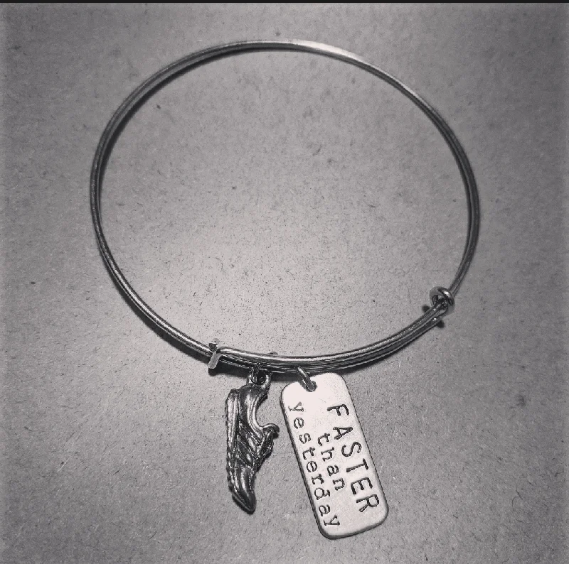 Run Faster Than Yesterday Bracelet