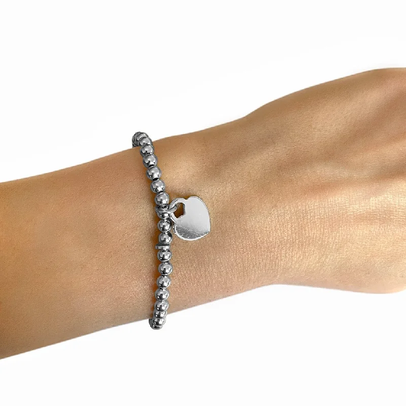 Adornia Ball Bead Bracelet silver