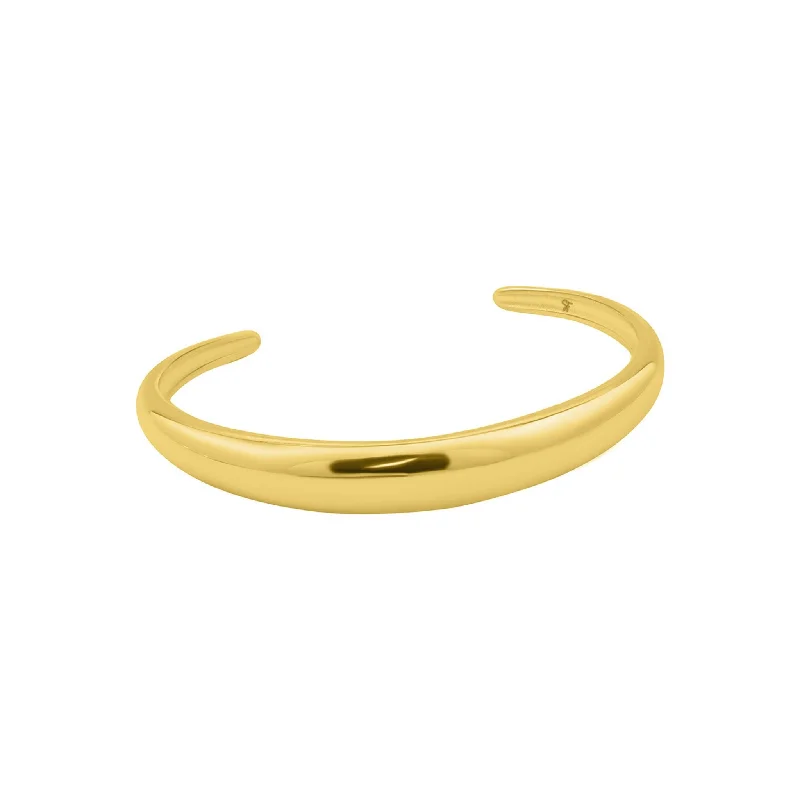 Tarnish Resistant 14k Gold Plated Dome Cuff