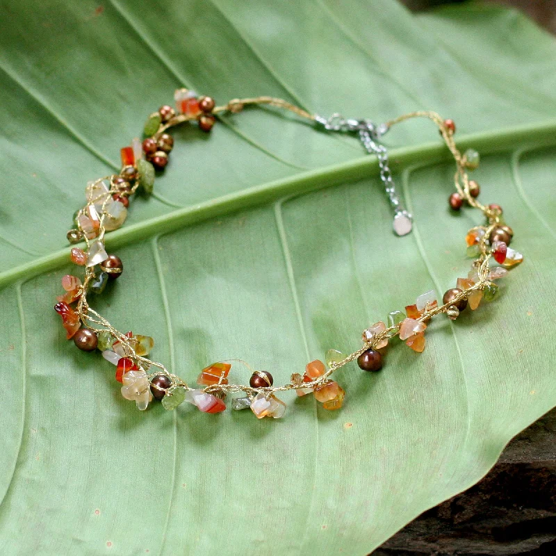 Tropical Elite Carnelian & Peridot Necklace