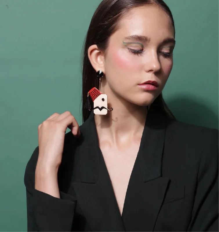 Abu Reda and Em Reda Long Earrings by Elsa O