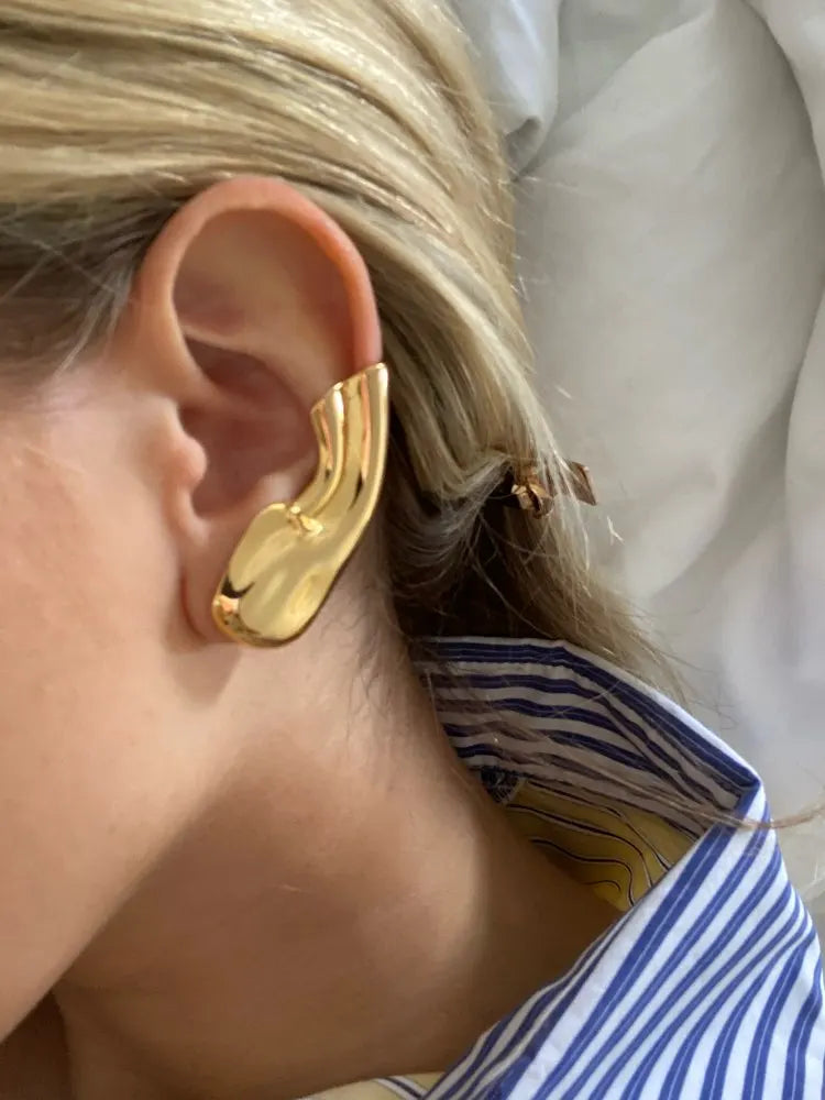 18K Gold Plated Brass Jewelry Earlobe