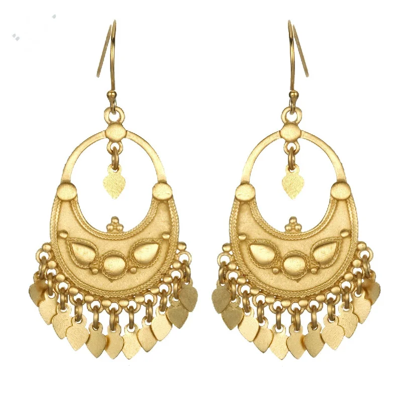 Gold Veils Petal Chandelier Earrings - eg30-b