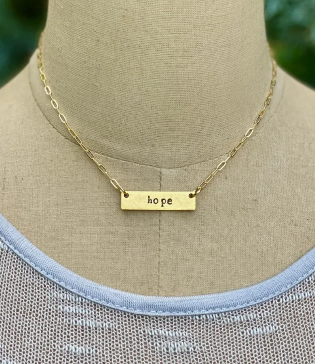 Inspire Designs Inspired Bar Necklace - Hope - Final Sale 25% off