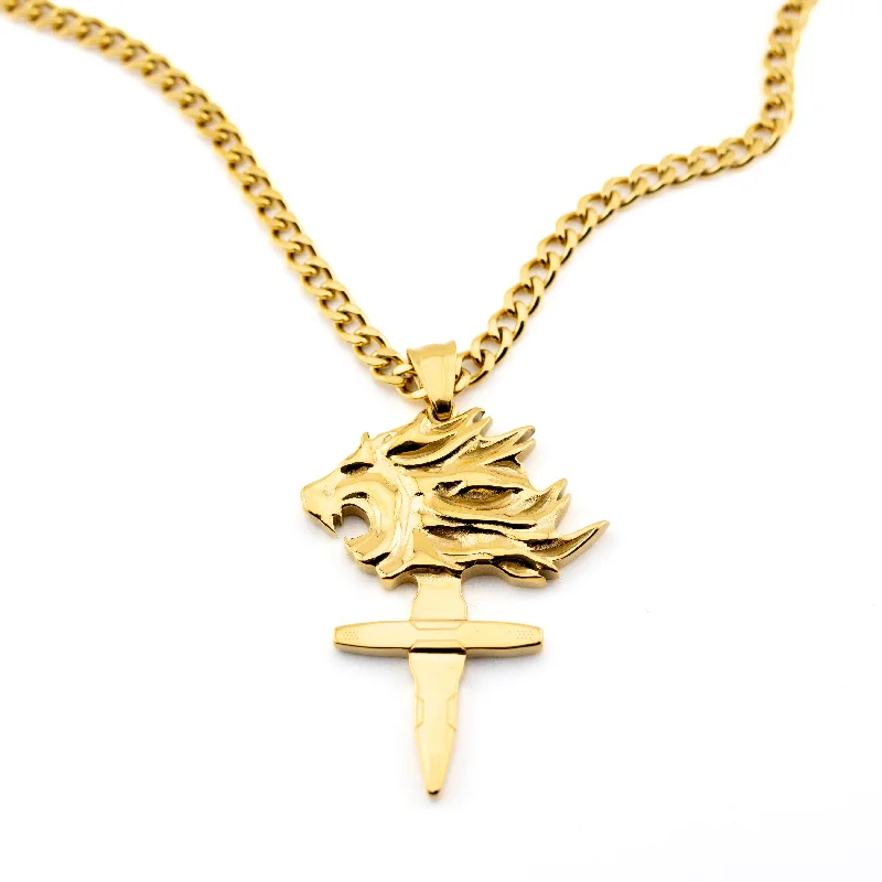 LN-01G Lionheart Necklace