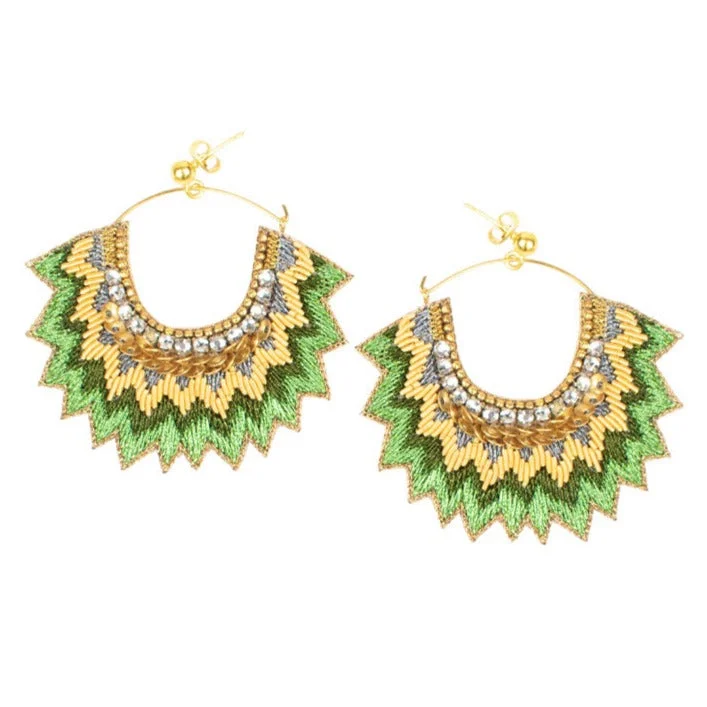 Maria Grass Green Hoops